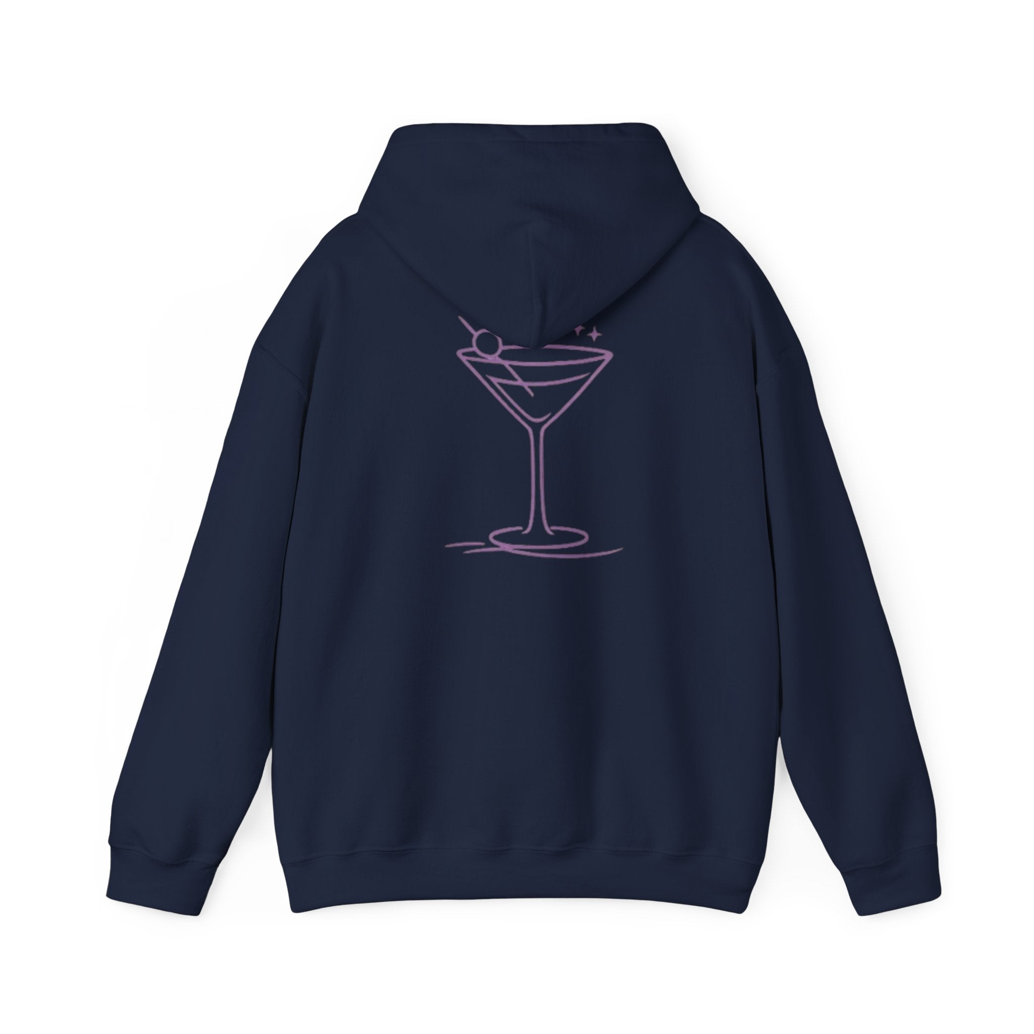Navy - Pink Martini Cocktail - Hoodie