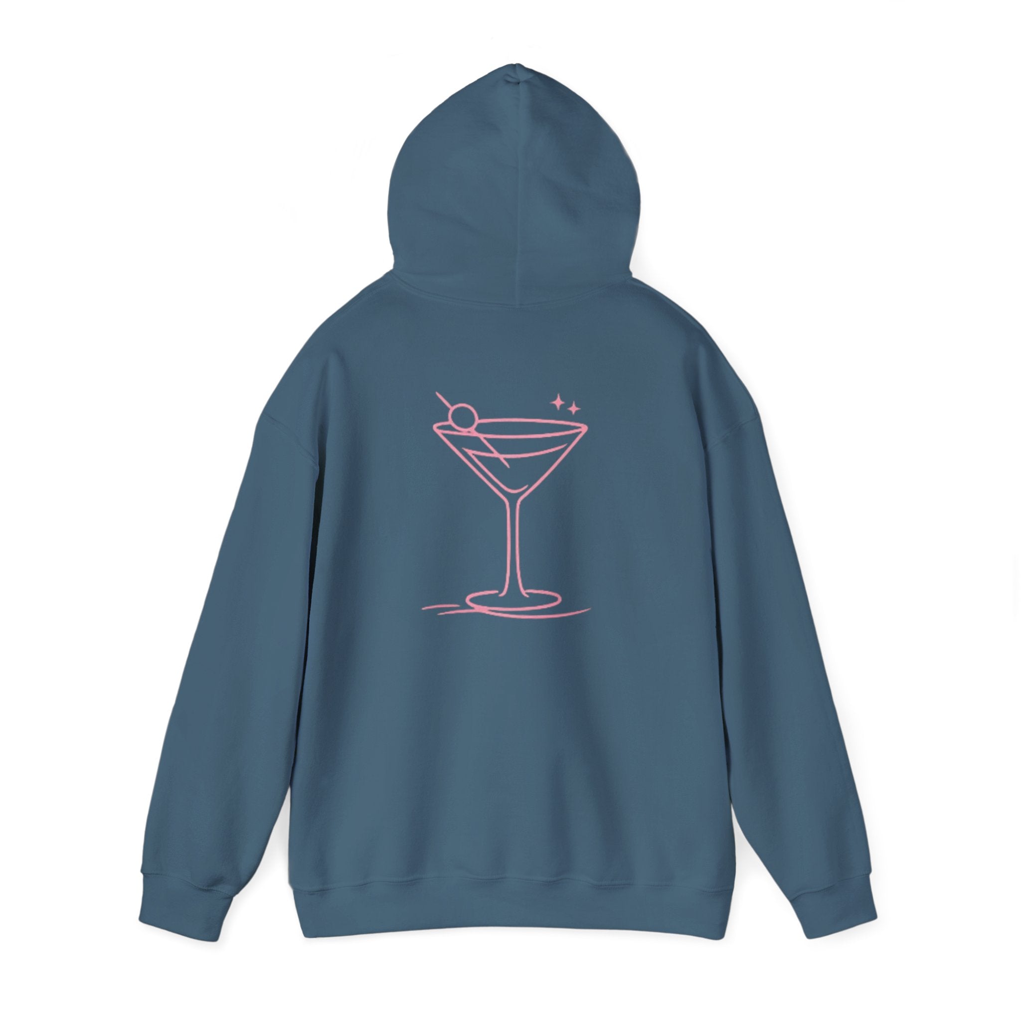 Indigo Blue - Pink Martini Cocktail - Hoodie